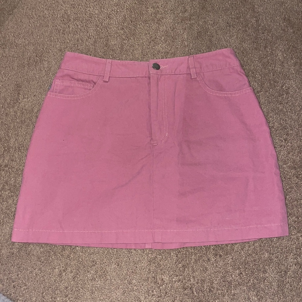 Pink Jean Skirt